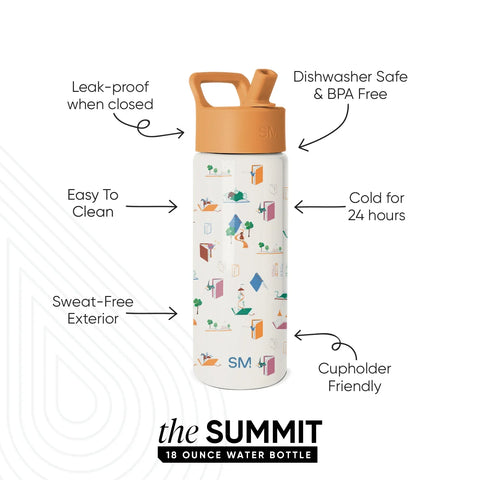 Summit Kids Water Bottle with Straw Lid