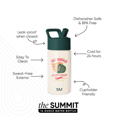 Summit Kids Water Bottle with Straw Lid