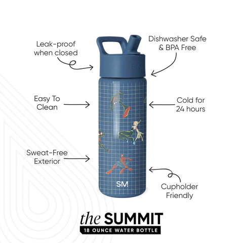 Summit Kids Water Bottle with Straw Lid