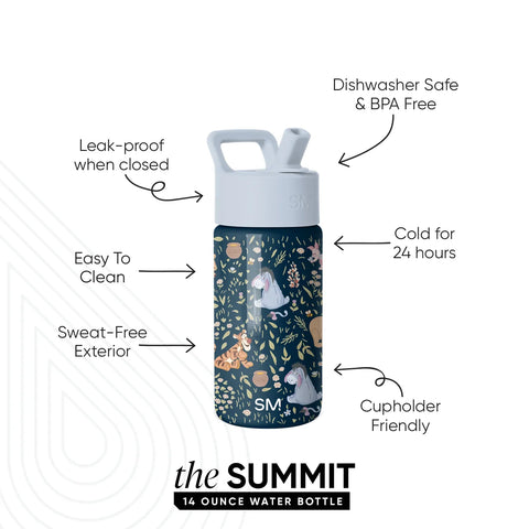 Summit Kids Water Bottle with Straw Lid