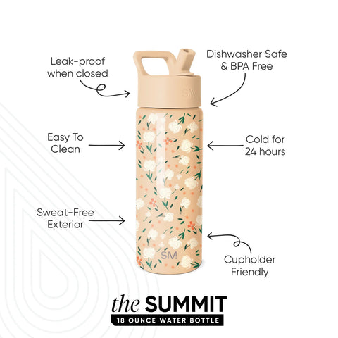 Summit Kids Water Bottle with Straw Lid