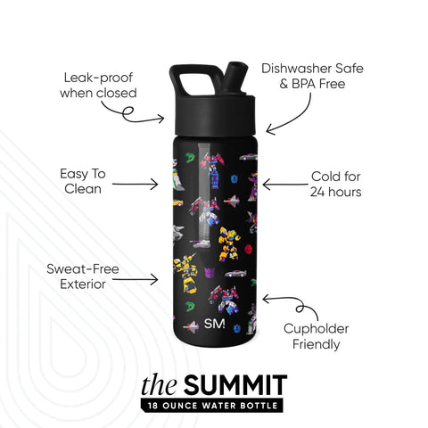 Summit Kids Water Bottle with Straw Lid