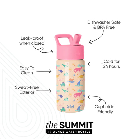 Summit Kids Water Bottle with Straw Lid