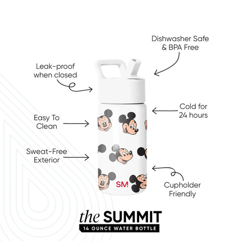 Summit Kids Water Bottle with Straw Lid
