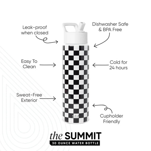 Summit Water Bottle with Straw Lid