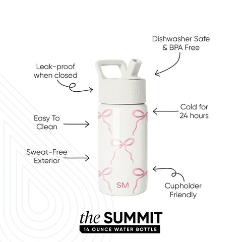Summit Kids Water Bottle with Straw Lid