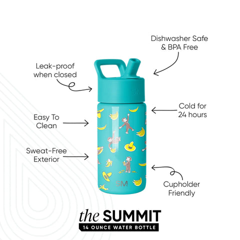 Summit Kids Water Bottle with Straw Lid