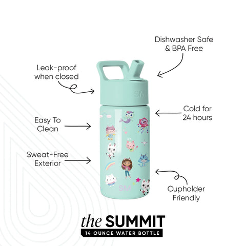 Summit Kids Water Bottle with Straw Lid