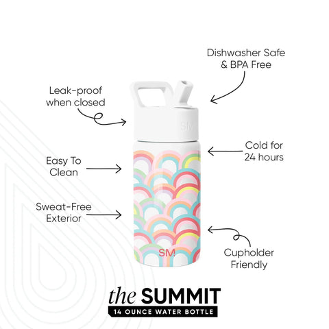 Summit Kids Water Bottle with Straw Lid