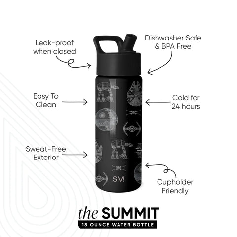 Summit Kids Water Bottle with Straw Lid