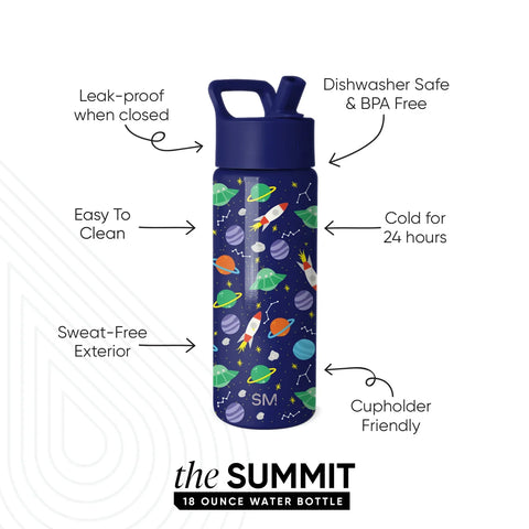 Summit Kids Water Bottle with Straw Lid