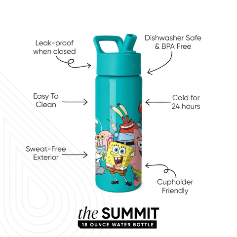 Summit Kids Water Bottle with Straw Lid