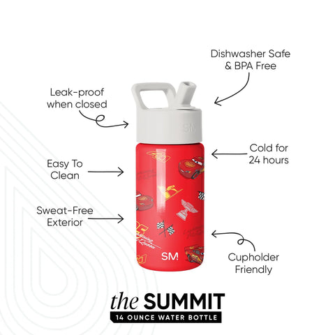 Summit Kids Water Bottle with Straw Lid