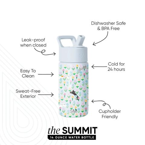 Summit Kids Water Bottle with Straw Lid