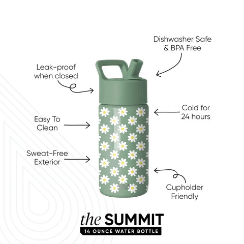 Summit Kids Water Bottle with Straw Lid
