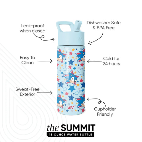 Summit Kids Water Bottle with Straw Lid