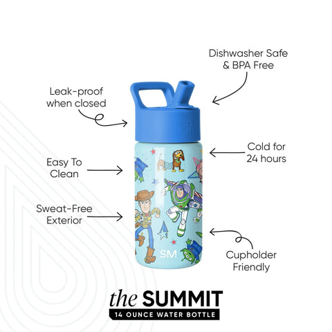 Summit Kids Water Bottle with Straw Lid