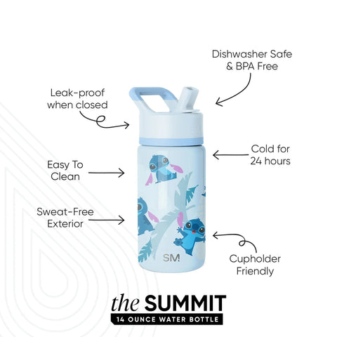 Summit Kids Water Bottle with Straw Lid