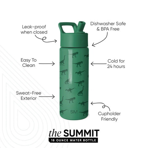 Summit Kids Water Bottle with Straw Lid
