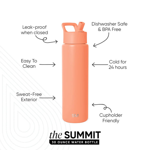 Summit Water Bottle with Straw Lid