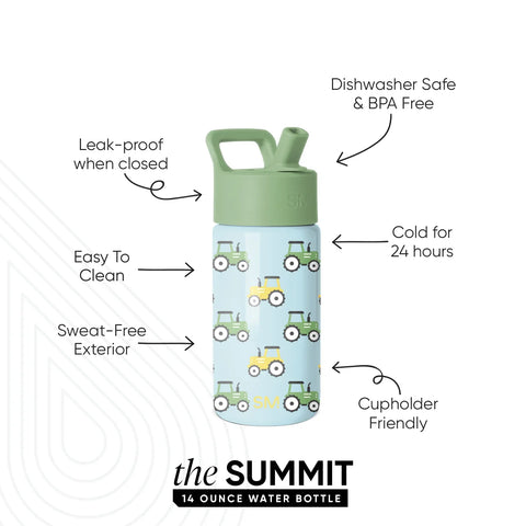 Summit Kids Water Bottle with Straw Lid