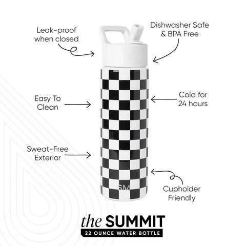 Summit Water Bottle with Straw Lid
