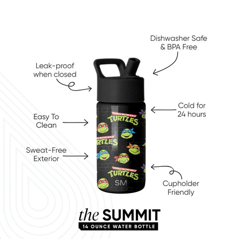 Summit Kids Water Bottle with Straw Lid