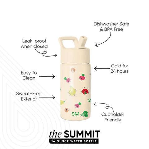 Summit Kids Water Bottle with Straw Lid